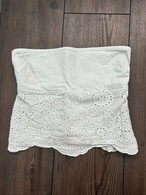 Edikted light blue Eyelet Strapless Tube Top